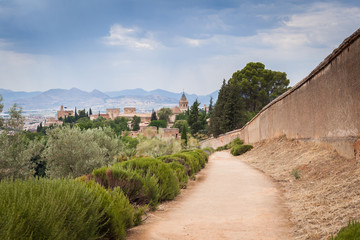 Fototapeta na wymiar Alhambra in Spain's Granada during the summer season