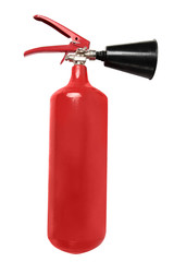 Red fire extinguisher isolated