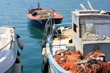 fishing vessel on the island Pag, Croatia