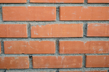 Texture of the brick wall of the house