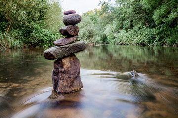 Soothing abstract picture: "Water, Sky, Stone."  