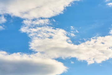 Beautiful clouds on a blue sky background.