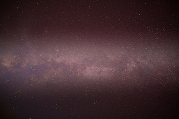 Night sky of milky way with tree located north of thailand