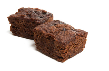 american chocolate brownie pie isolated