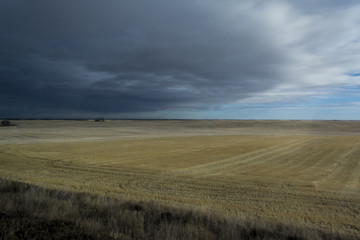 Storm coming over fields