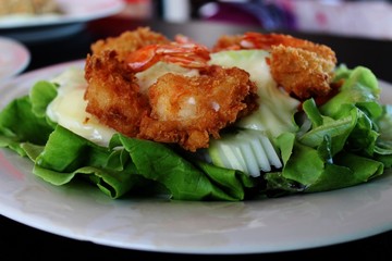 fire shrimp salad ready to eat