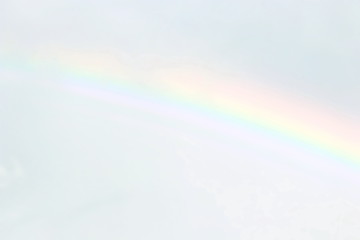 blurred sky and rainbow soft, blurred soft rainbow on sky pastel color background, nature rainbow...