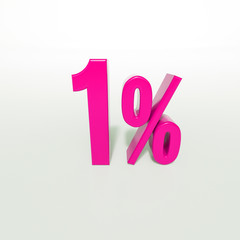 1 Percent Pink Sign