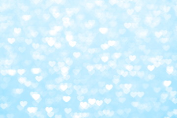 blur heart blue background beautiful romantic, glitter bokeh lights heart soft pastel shade, heart background colorful blue for happy valentine love card