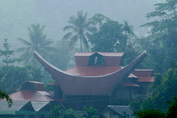 Heavy rain in Sulawesi during monsoon season