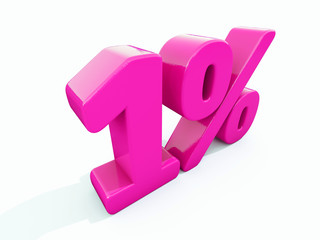 1 Percent Pink Sign