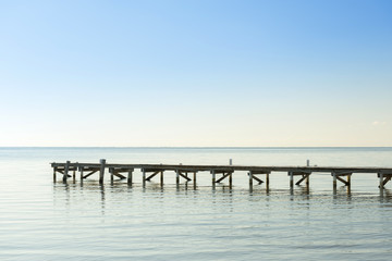 Obraz premium Wooden Dock As Minimalism Background