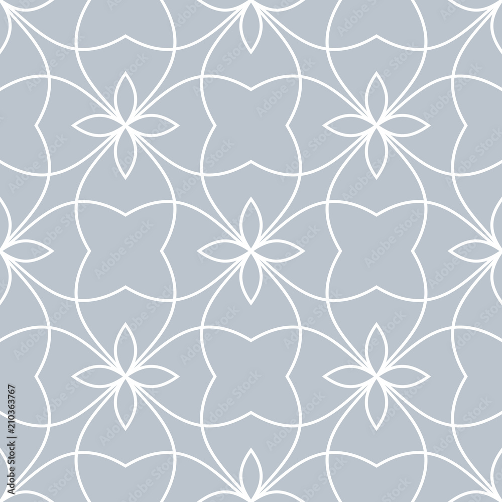 Poster seamless gray oriental pattern. vector geometric texture.