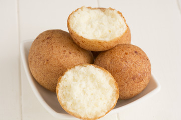 Buñuelos, traditional Colombian food.
