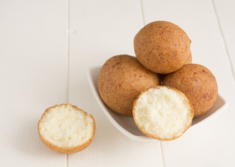 Buñuelos, traditional Colombian food.

