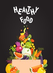 set of ripe vegetables