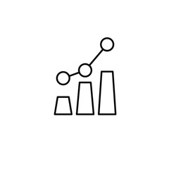 Growth graph. Vector Icon