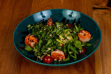 Salad with prawn