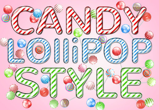 Candy Striped Text Style