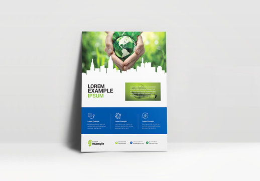 Green and Blue Environmental Flyer Layout 
