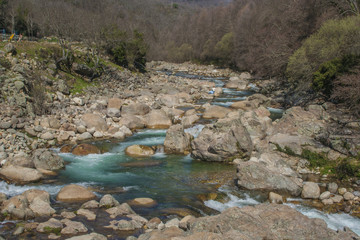 Current of a river in Gredos, Avila, Spain