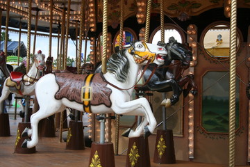 Fototapeta na wymiar merry-go-round carousel.
