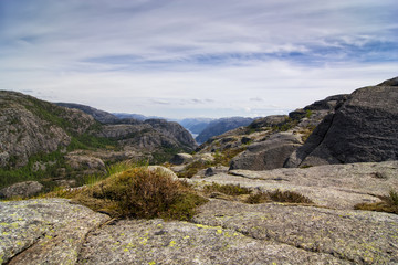 Fototapeta na wymiar the Norwegian Lysefjord, a beautiful landscape