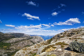 the Norwegian Lysefjord, a beautiful landscape