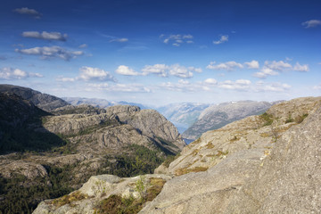the Norwegian Lysefjord, a beautiful landscape