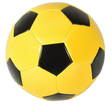 Realistic vector yellow soccer ball