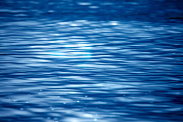 Water in crystal blue reflection as background