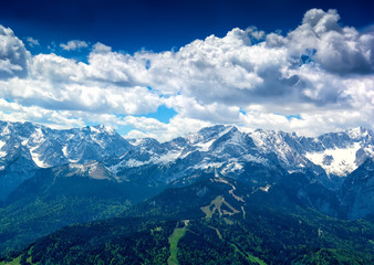 Naklejka na ściany i meble landscape near Garmisch Partenkirchen in Bavaria. Germany