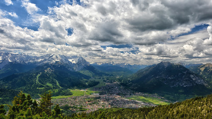 landscape near Garmisch Partenkirchen in Bavaria. Germany