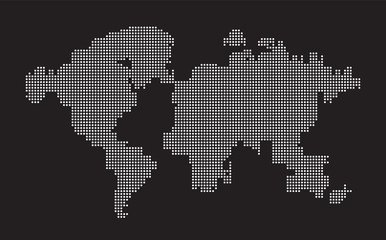World map point dots composition, representing the global, Global network connection, international meaning, tourism. Map digital design.
