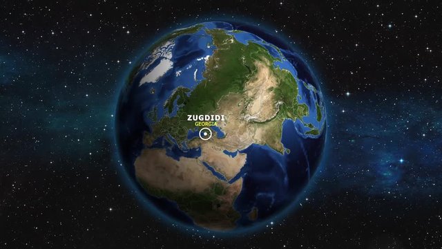 GEORGIA ZUGDIDI ZOOM IN FROM SPACE