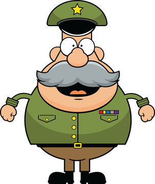recommend clip art: Cartoon Army General Happy