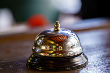 Service bell at the restaurant. Call at the bar counter.
