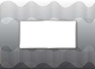 Waves gray background with white frame for text, vector and jpg format.