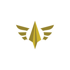 Golden Wing with ARRow logo design