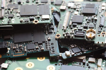 Electronic Waste,Semiconductor in Printed Circuit Board, technology background,
