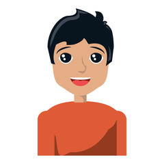 Cartoon man icon over white background, vector illustration