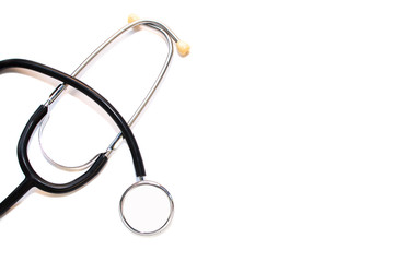 Stethoscope concept. Stethoscope isolated on white background, doctors equipment stethoscope, care...