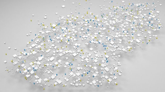 Map of Czech Republic - Europe | 3d Rendering, mosaic of little bricks - White and flag colors. A number of 4451 little boxes are accurately inserted into the mosaic