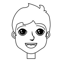 Cartoon man icon over white background, vector illustration