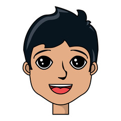 Cartoon man icon over white background, vector illustration