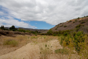 Fototapeta na wymiar Landscape of Carbon Canyon in Orange County California 