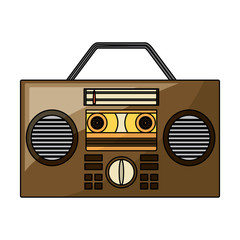 boombox stereo design over white background, vector illustration