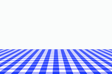 Blue Gingham pattern. Texture from rhombus/squares for - plaid, tablecloths, clothes, shirts, dresses, paper, bedding, blankets, quilts and other textile products. Vector illustration.