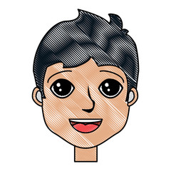 Cartoon man icon over white background, vector illustration