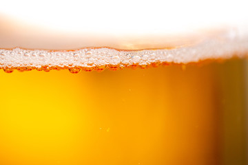 Close up beer shot